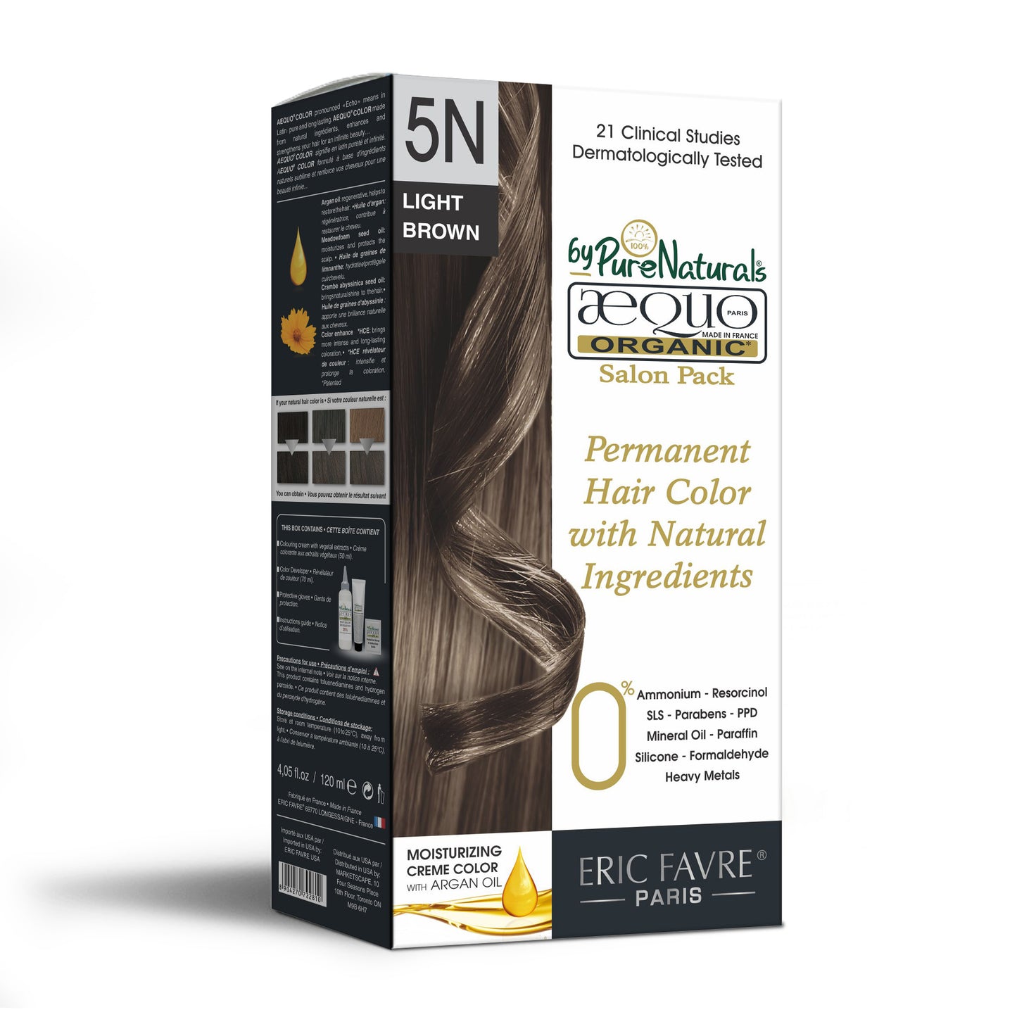 Aequo Organic Cream Hair Color Salon Pack light brown