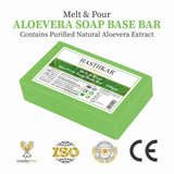Hasthkar SLS & Paraben Free Aloevera Glycerine Soap Base Bar- 450gm (Pack of 2)