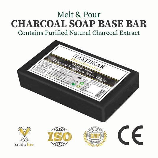 Hasthkar Handmades Soap Base Bar Charcoal 450gm Pack of 2-1