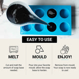 Hasthkar SLS & Paraben Free Charcoal Glycerine Soap Base Bar- 450gm (Pack of 2)