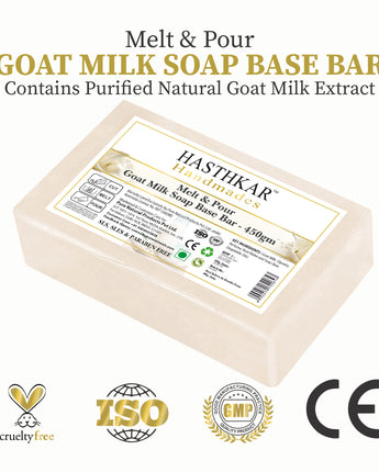 Hasthkar Handmades Soap Base Bar Goat Milk 450gm Pack of 2-1
