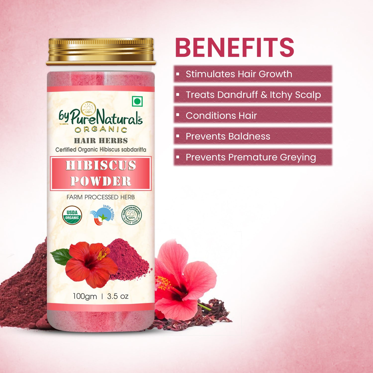 Organic Hibiscus Powder byPureNaturals-1