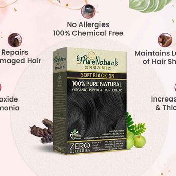 byPureNaturals 100% Organic Pure Natural Powder Hair Color- 120 Gm