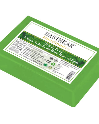 Hasthkar Handmades Soap Base Bar Neem Tulsi 450gm Pack of 2-1