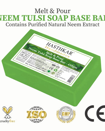 Hasthkar Handmades Soap Base Bar Neem Tulsi -1