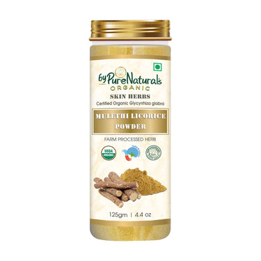 byPureNaturals 100% Organic Mulethi Licorice Powder- 125 Gm