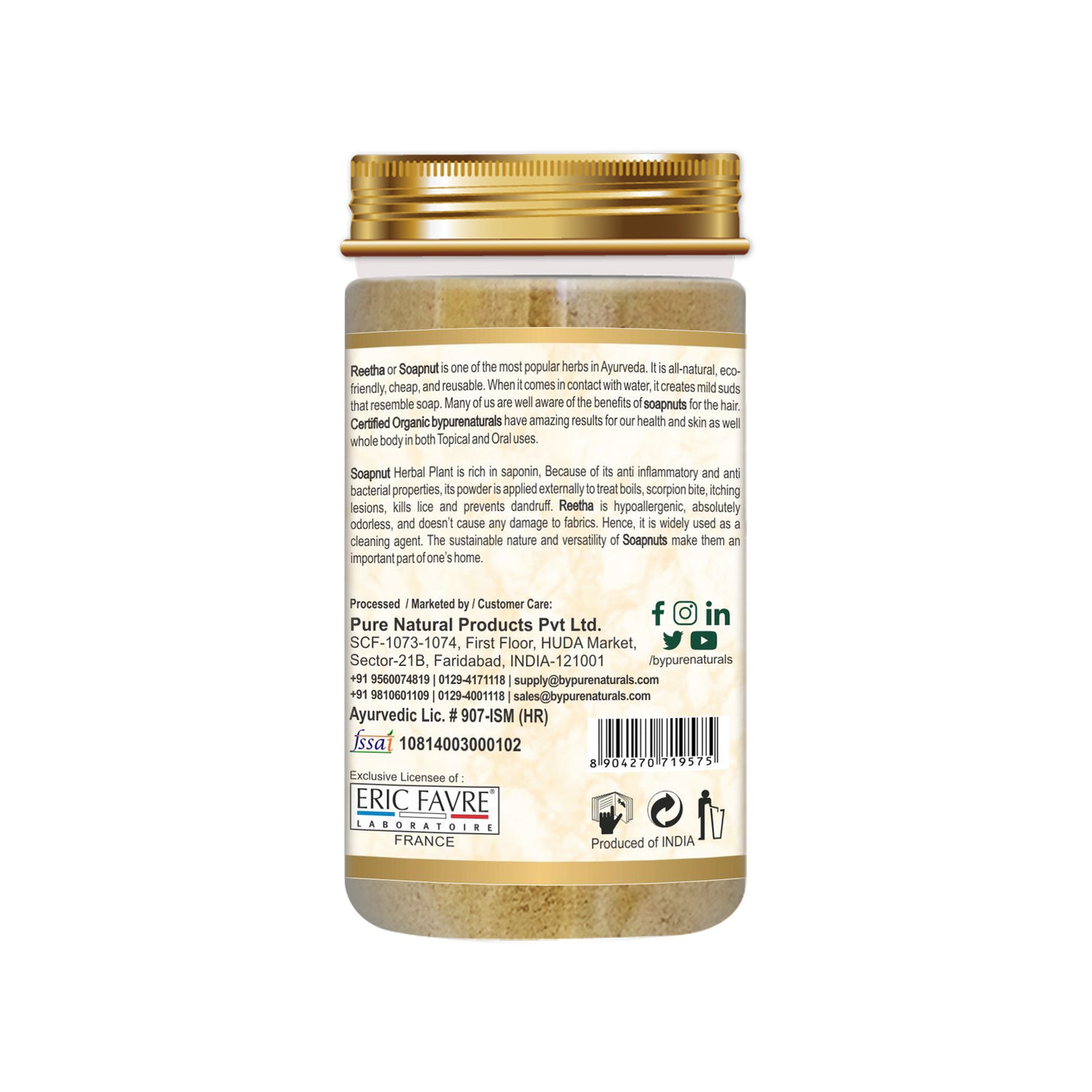 Organic Reetha Powder byPureNaturals-2