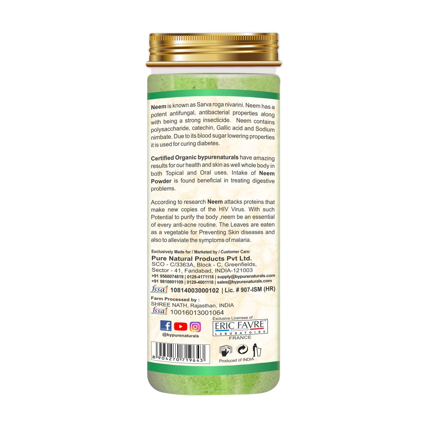 Organic Neem Powder byPureNaturals-5