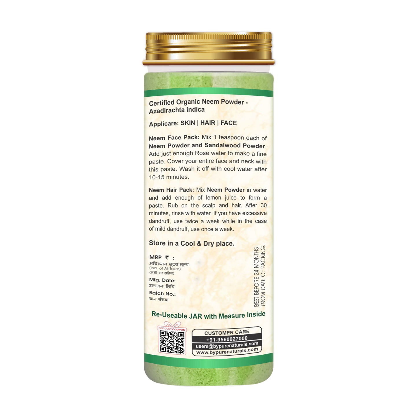 Organic Neem Powder byPureNaturals-6