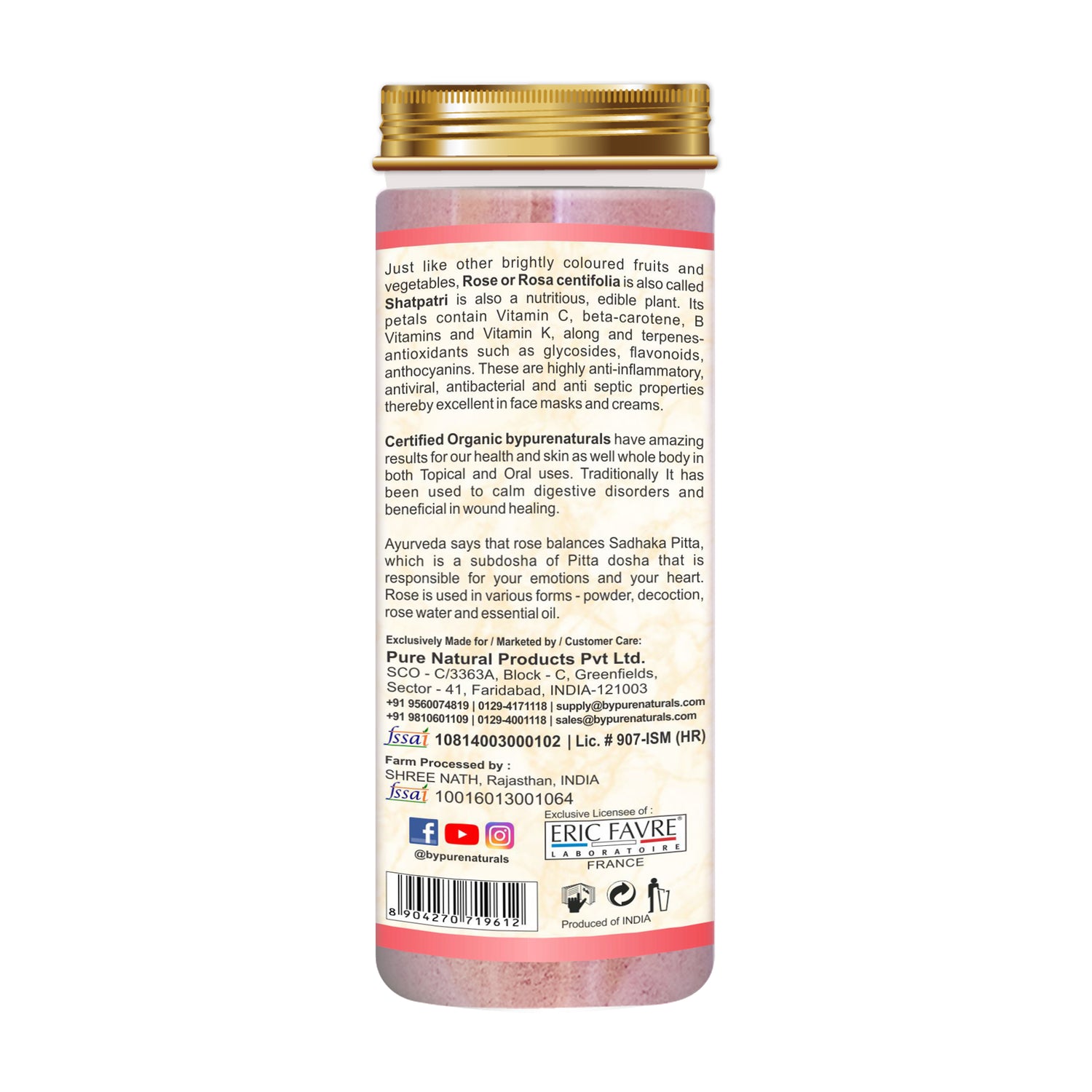 Organic Rose Petals Powder byPureNaturals-5
