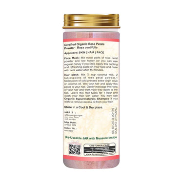 byPureNaturals 100% Organic Rose Petals Powder- 100 Gm