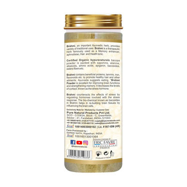 byPureNaturals 100% Organic Brahmi Powder- 100 Gm