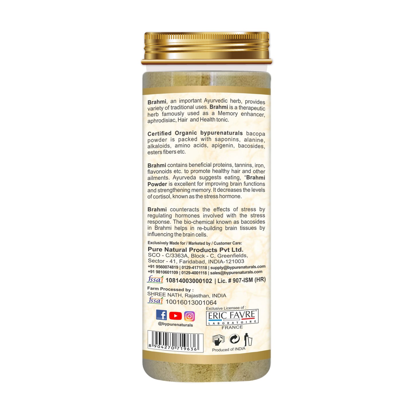 Organic Brahmi Herb Powder byPureNaturals-4