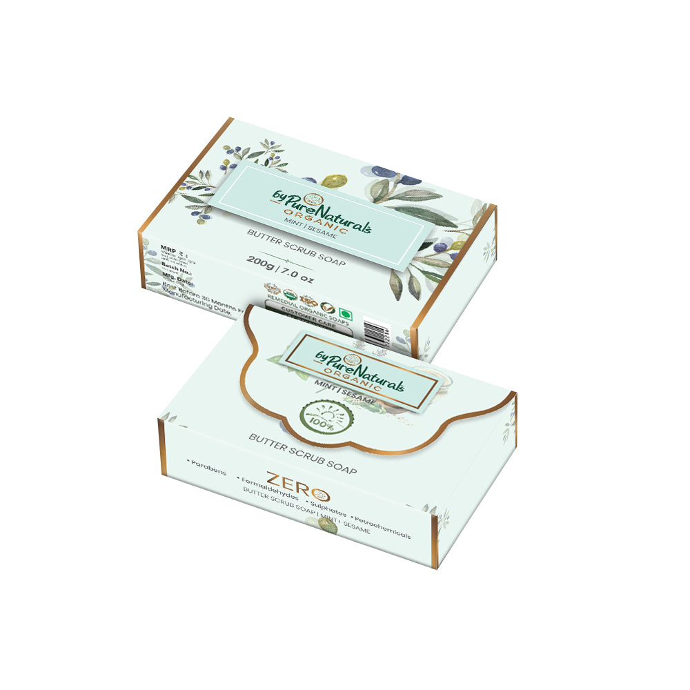 Organic Mint Sesame Shea Butter Soap byPureNaturals-2