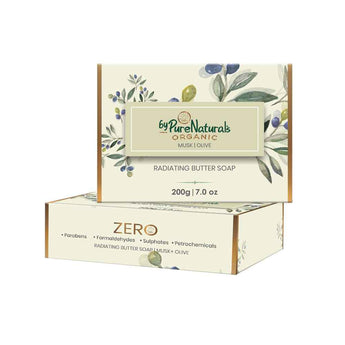 byPureNaturals Organic Shea Butter Musk Olive Soap- 200gm