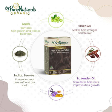 byPureNaturals 100% Organic Pure Natural Powder Hair Color- 120 Gm