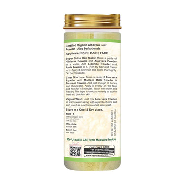 byPureNaturals 100% Organic Aloevera Powder- 100 Gm