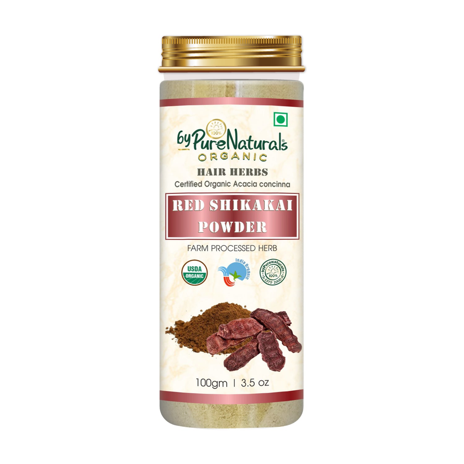 Organic Red Shikakai Powder byPureNaturals-4