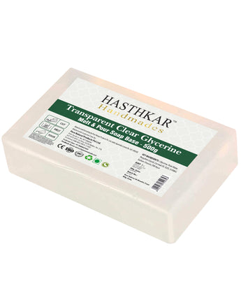 Hasthkar Handmades Clear Glycerine Pour & Melt Soap Base 500Gm