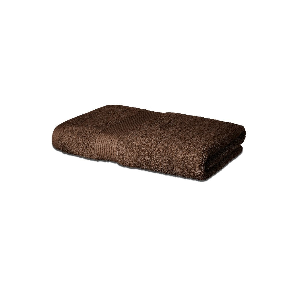 bypurenaturals 100% cotton bath towel ultra soft pink dark brown 