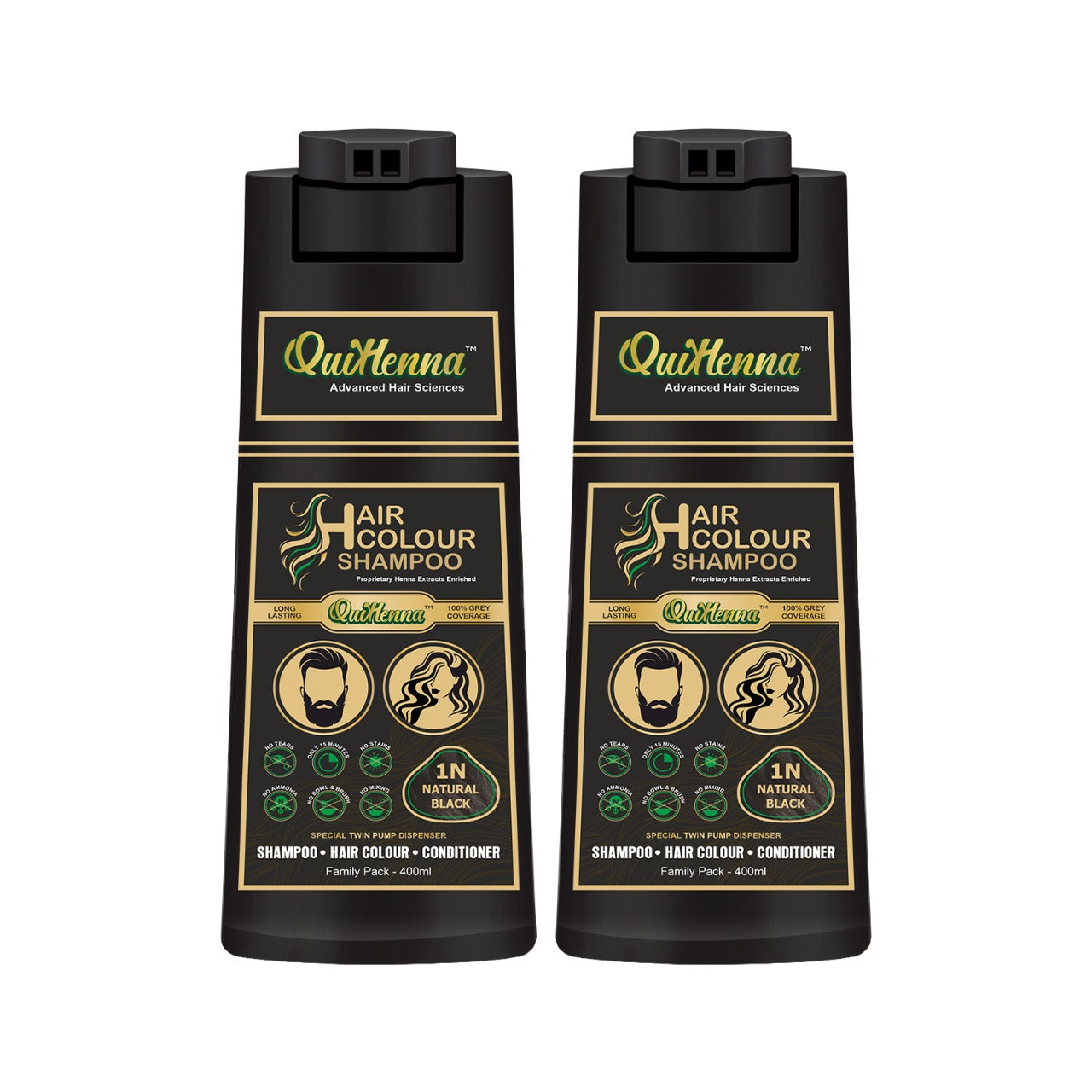 QuikHenna Ammonia Free Hair Colour Shampoo For Men and Women-8