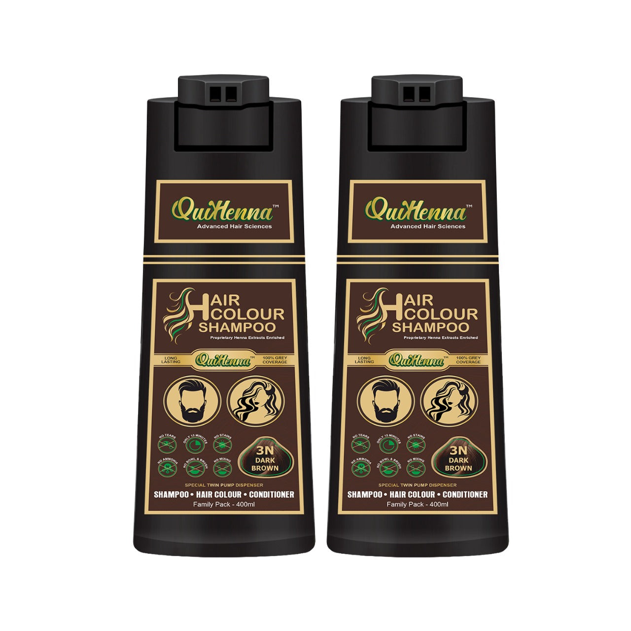 QuikHenna Ammonia Free Hair Colour Shampoo For Men and Women-12
