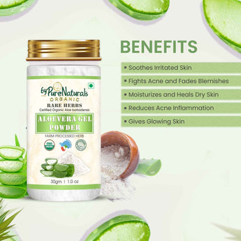 byPureNaturals 100% Organic Aloevera Gel Powder- 30 Gm