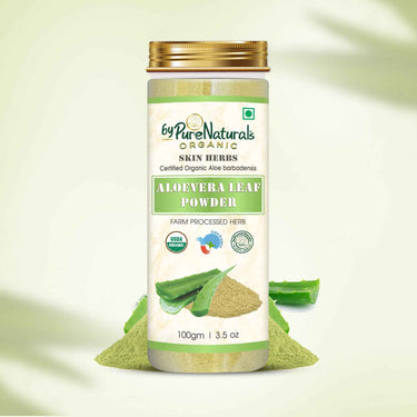 byPureNaturals 100% Organic Aloevera Powder- 100 Gm