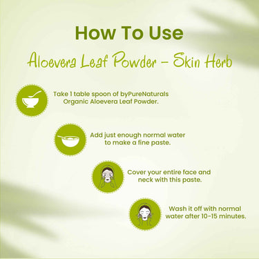 byPureNaturals 100% Organic Aloevera Powder- 100 Gm