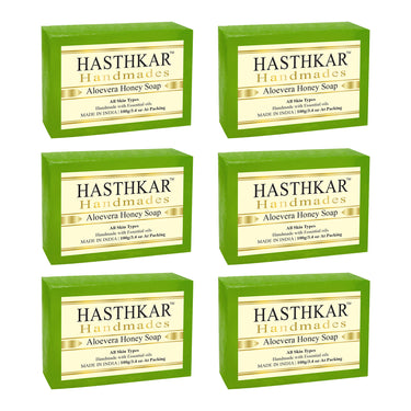 Hasthkar Handmade Glycerine Aloevera Honey Soap- 100gm - BuyPureNaturals