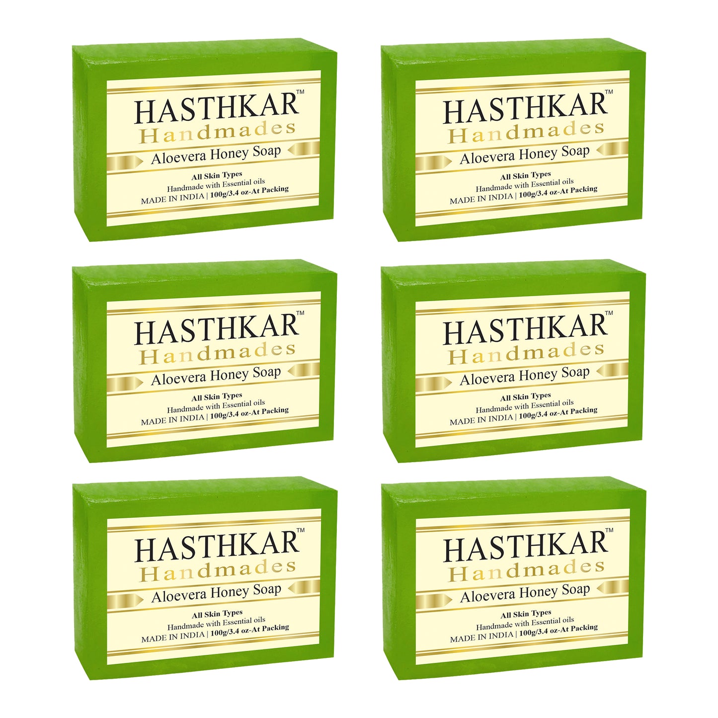 Hasthkar Handmades Glycerine Natural Aloevera honey Soap 100Gm
