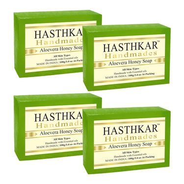 Hasthkar Handmade Glycerine Aloevera Honey Soap- 100gm - BuyPureNaturals