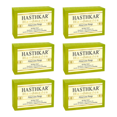 Hasthkar Handmade Glycerine Aloevera Soap - 125gm - BuyPureNaturals