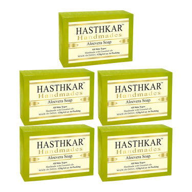 Hasthkar Handmade Glycerine Aloevera Soap - 125gm - BuyPureNaturals