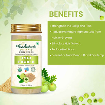 byPureNaturals 100% Organic Amla Powder- 125 Gm