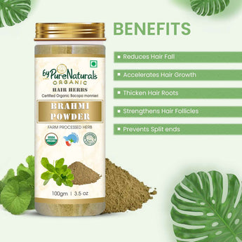 byPureNaturals 100% Organic Brahmi Powder- 100 Gm