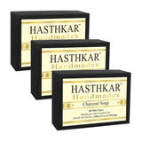 Hasthkar Handmade Glycerine Charcoal Soap- 100gm - BuyPureNaturals
