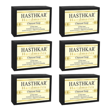Hasthkar Handmade Glycerine Charcoal Soap- 100gm - BuyPureNaturals