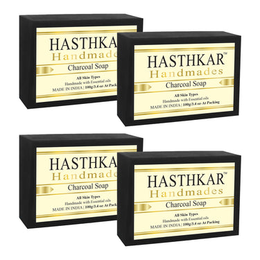 Hasthkar Handmade Glycerine Charcoal Soap- 100gm - BuyPureNaturals