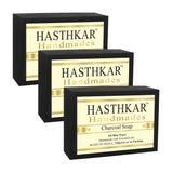 Hasthkar Handmade Glycerine Charcoal Soap- 125gm - BuyPureNaturals