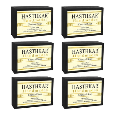 Hasthkar Handmade Glycerine Charcoal Soap- 125gm - BuyPureNaturals