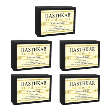 Hasthkar Handmade Glycerine Charcoal Soap- 125gm - BuyPureNaturals