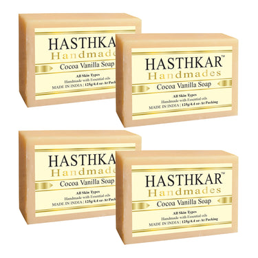 Hasthkar Handmade Glycerine Cocoa Vanila Soap- 125gm - BuyPureNaturals
