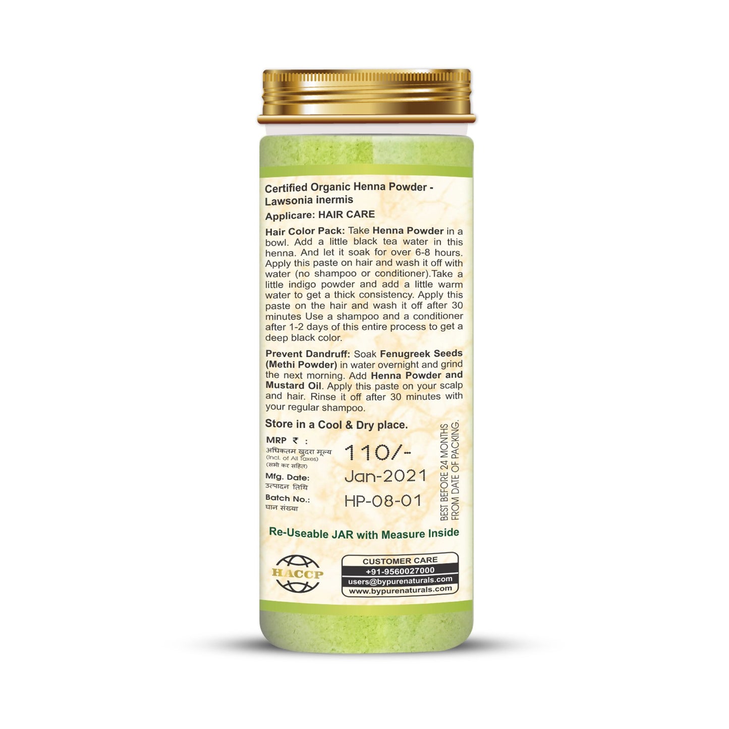 Organic Henna Herb Powder byPureNaturals-6
