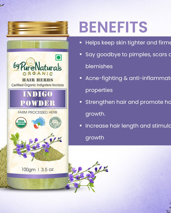 Organic Indigo Herb Powder byPureNaturals-1