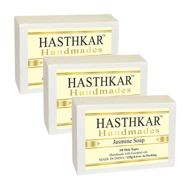 Hasthkar Handmade Glycerine Jasmine Soap- 125gm - BuyPureNaturals