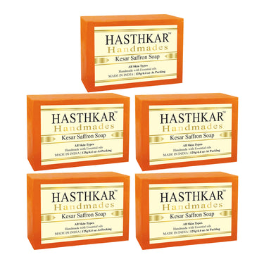 Hasthkar Handmade Glycerine Kesar Saffron Soap- 125gm - BuyPureNaturals