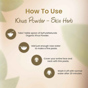 byPureNaturals 100% Organic Khus Powder- 110 Gm