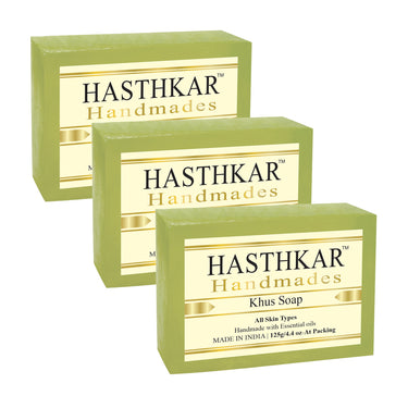 Hasthkar Handmade Glycerine Khus Soap- 125gm - BuyPureNaturals