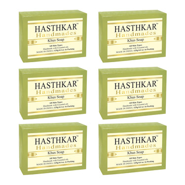 Hasthkar Handmade Glycerine Khus Soap- 125gm - BuyPureNaturals